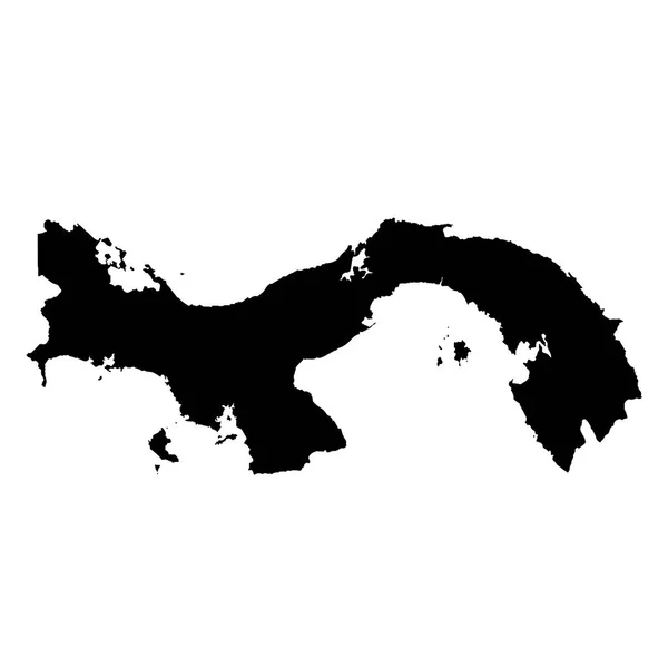Vector Χάρτη Του Παναμά Απομονωμένη Διανυσματικά Εικονογράφηση Μαύρο Άσπρο Φόντο — Διανυσματικό Αρχείο