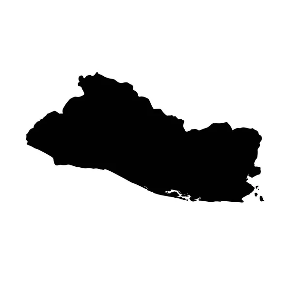 矢量地图萨尔瓦多 孤立的矢量插图 黑色的白色背景 Eps — 图库矢量图片