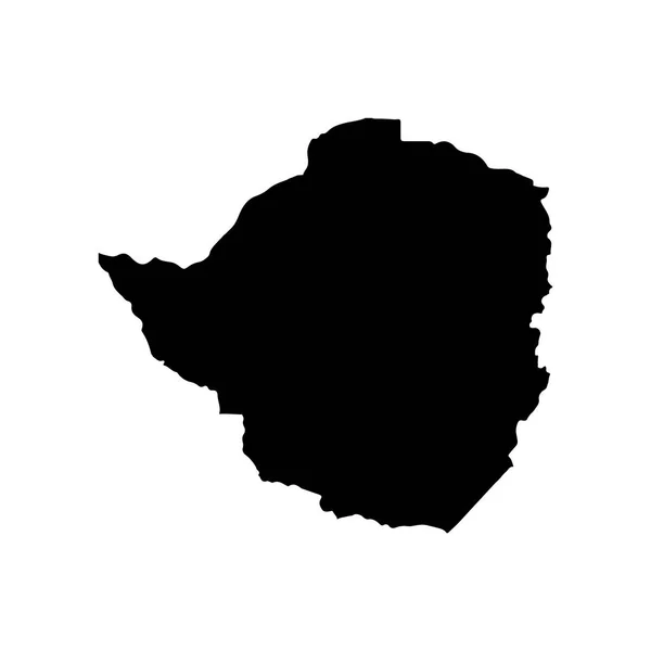 Vector Map Zimbabwe Isolated Vector Illustration Black White Background Eps — Stock Vector