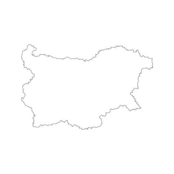 矢量地图保加利亚 孤立的矢量插图 黑色的白色背景 Eps — 图库矢量图片