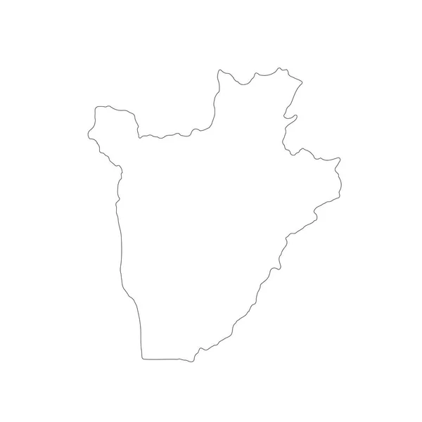 Mapa Vectorial Burundi Ilustración Vectorial Aislada Negro Sobre Fondo Blanco — Vector de stock