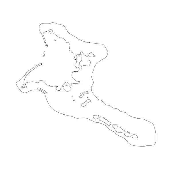 Mapa Vectorial Kiribati Ilustración Vectorial Aislada Negro Sobre Fondo Blanco — Vector de stock