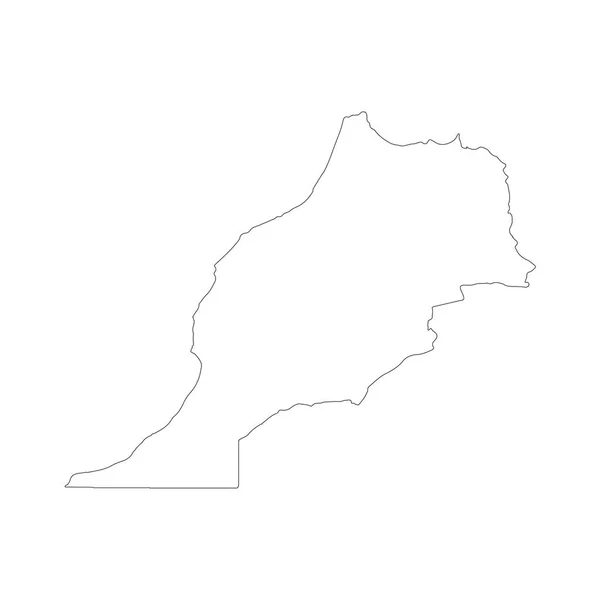 Vektorkarte Marokko Isolierte Vektorillustration Schwarz Auf Weißem Hintergrund Folge Abbildung — Stockvektor