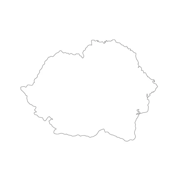 Карта Вектор Румунію Ізольована Векторні Ілюстрації Чорний Білому Тлі Eps — стоковий вектор