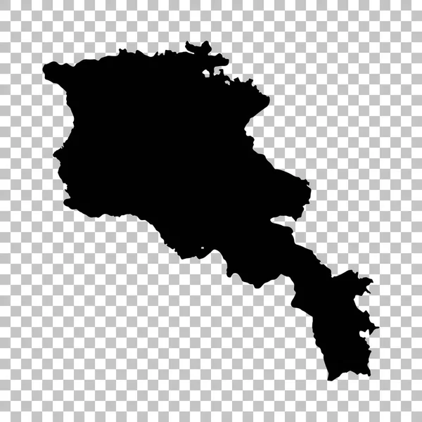 Векторная Карта Армения Изолированная Векторная Иллюстрация Черный Белом Фоне Эпс — стоковый вектор
