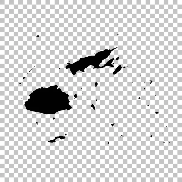 Mapa Vectorial Fiji Ilustración Vectorial Aislada Negro Sobre Fondo Blanco — Vector de stock