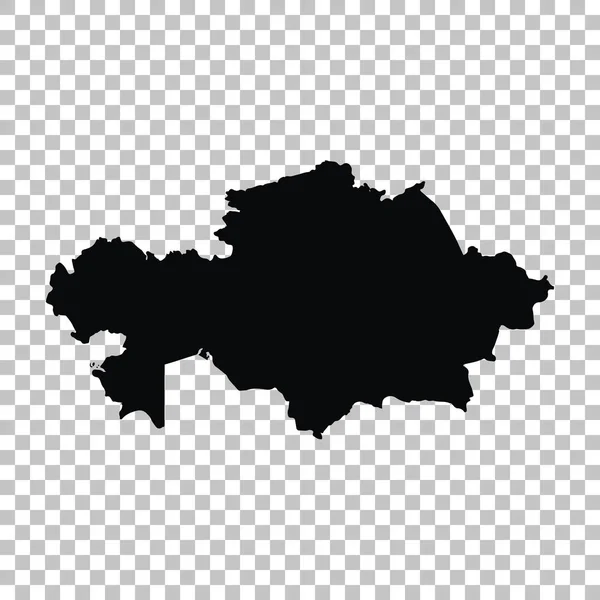 Vector Map Kazakhstan Isolated Vector Illustration Black White Background Eps — Stock Vector