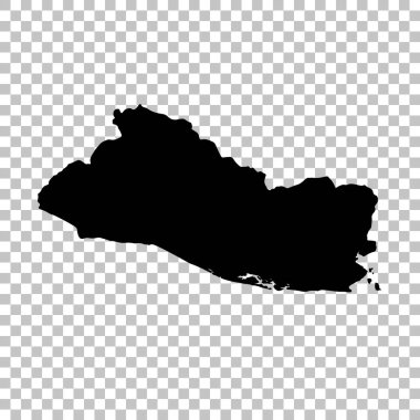 Vektör harita Salvador. İllüstrasyon izole vektör. Beyaz arka plan üzerine siyah. EPS 10 illüstrasyon.