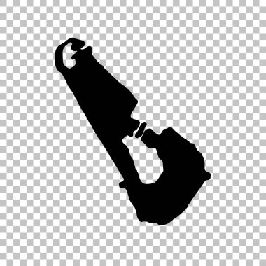 Vektör harita Tuvalu. İllüstrasyon izole vektör. Beyaz arka plan üzerine siyah. EPS 10 illüstrasyon.