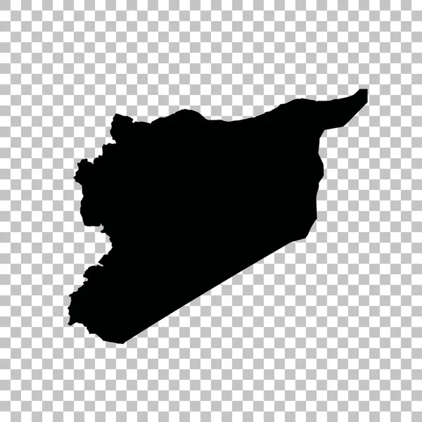 Mapa Vectorial Siria Ilustración Vectorial Aislada Negro Sobre Fondo Blanco — Archivo Imágenes Vectoriales