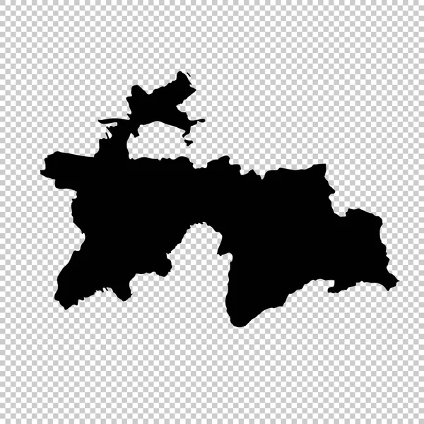 Vector Map Tajikistan Isolated Vector Illustration Black White Background Eps — Stock Vector