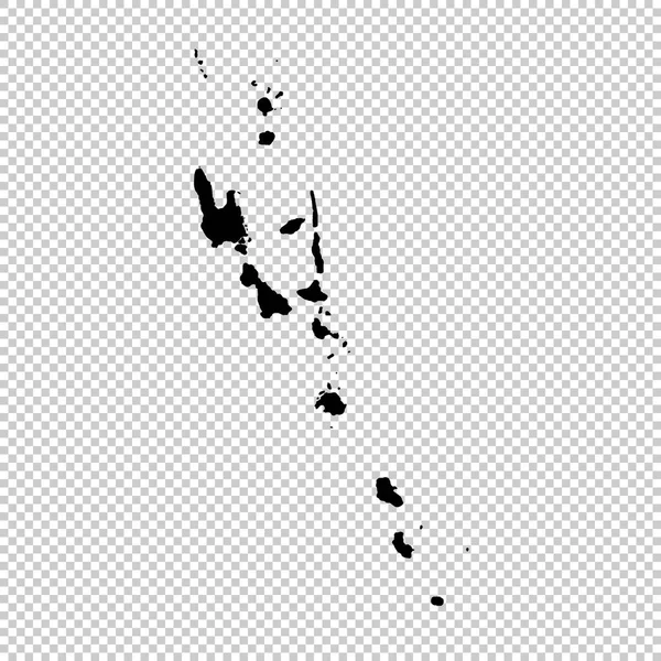Вектор Карта Вануату Ізольована Векторні Ілюстрації Чорний Білому Тлі Eps — стоковий вектор