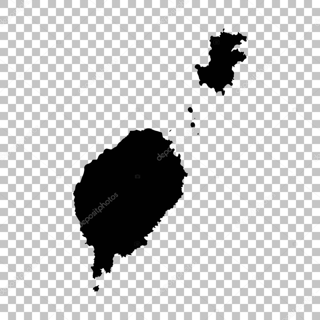 Vector map Sao Tome and Principe. Isolated vector Illustration. Black on White background. EPS 10 Illustration.