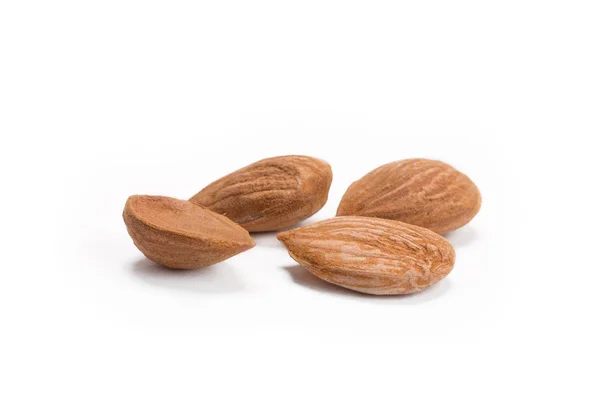 Almond nuts isolated on white background — Stock Photo, Image