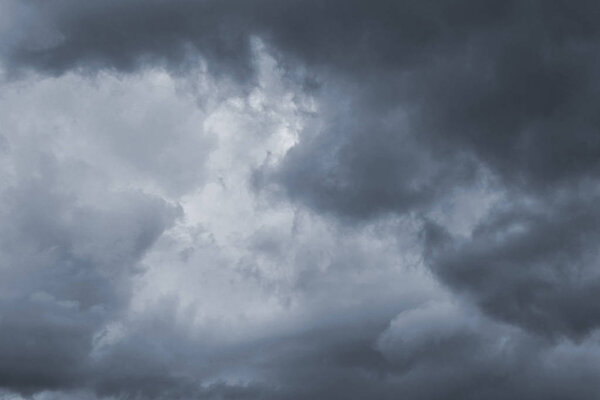 Dark sky with storm clouds