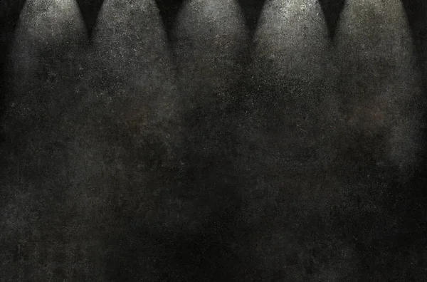 Alte Grunge Black Wall, Spotbeleuchtung — Stockfoto