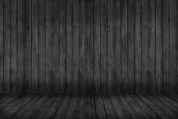 Wood texture background. black wood wall and floor