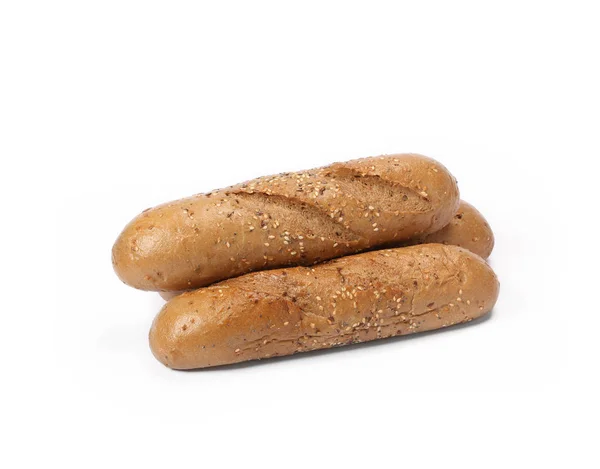 Pane integrale croccante con semi. baguette — Foto Stock