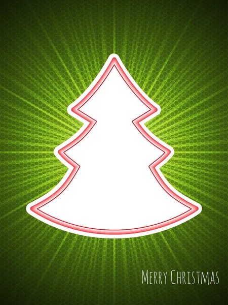 Saudação de Natal com árvore de Natal estourando — Vetor de Stock