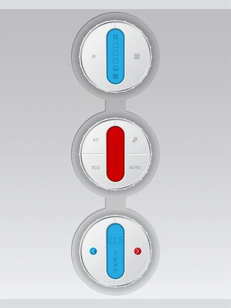 Panneau de commande numérique de climatisation combo — Image vectorielle