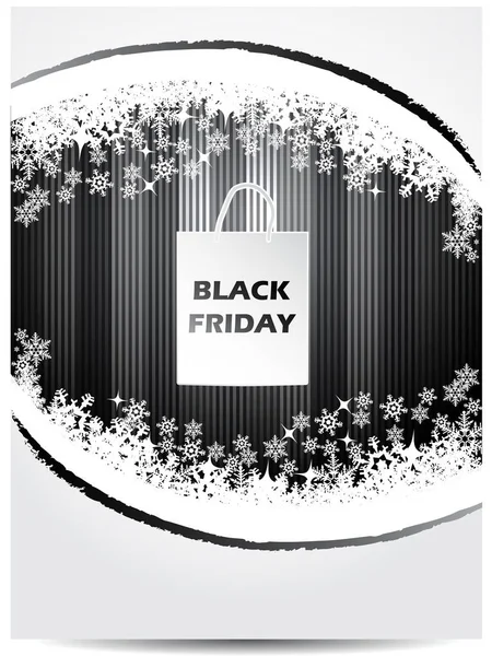 Black friday advertising shopping bag theme — Stock Vector