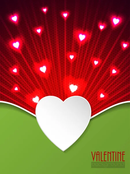 День святого Валентина привітання з вибуховими серцями — стоковий вектор