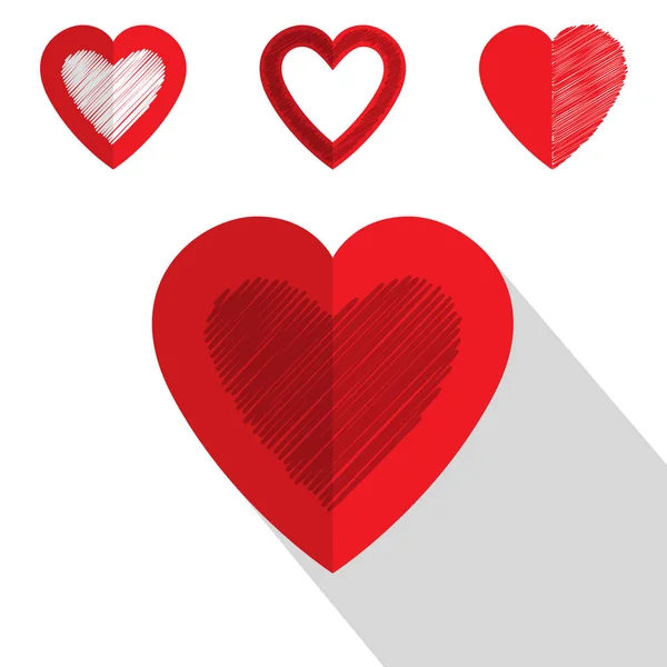 Valentine day heart icon flat design Vector Graphics