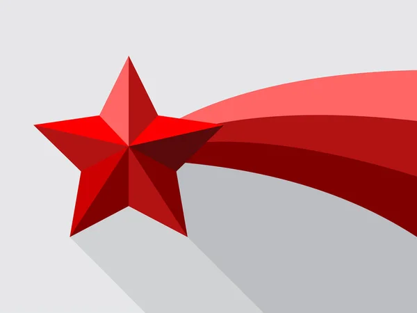 Red shooting star with swoosh Royalty Free Stock Illustrations