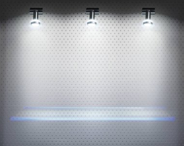 Sergi için boş bir yer. Vektör çizim.