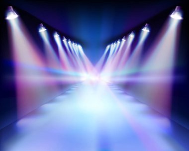 gece yol. vektör çizim.