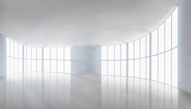 Boş büyük salonu. Vektör çizim.