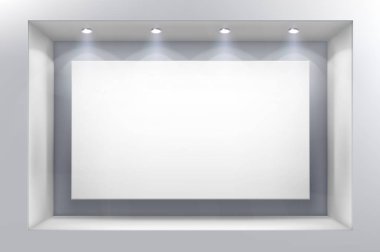 Büyük vitrin. Vektör çizim.