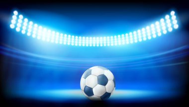 Bir futbol topu stadyum. Vektör çizim.
