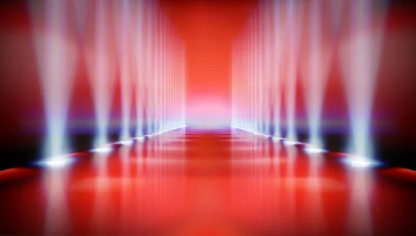 Podium Étape Pendant Spectacle Tapis Rouge Défilé Mode Piste Illustration — Image vectorielle