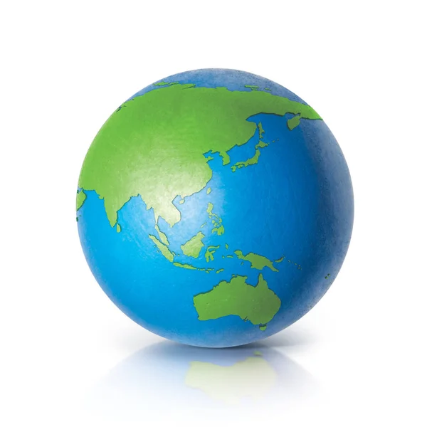 Color globe 3D illustration Asia & Australia map — Stock Photo, Image