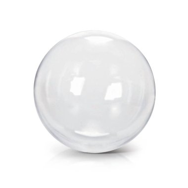 Clear glass ball 3D illustration clipart