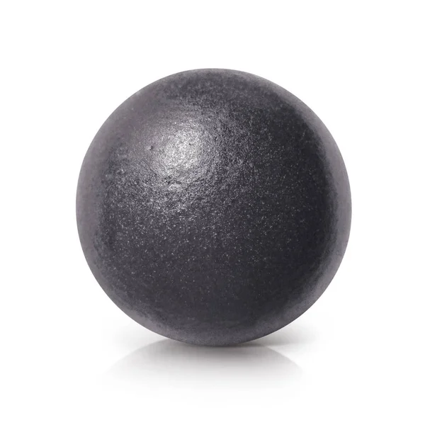 白色背景上的黑色铁球 3d 图 — 图库照片