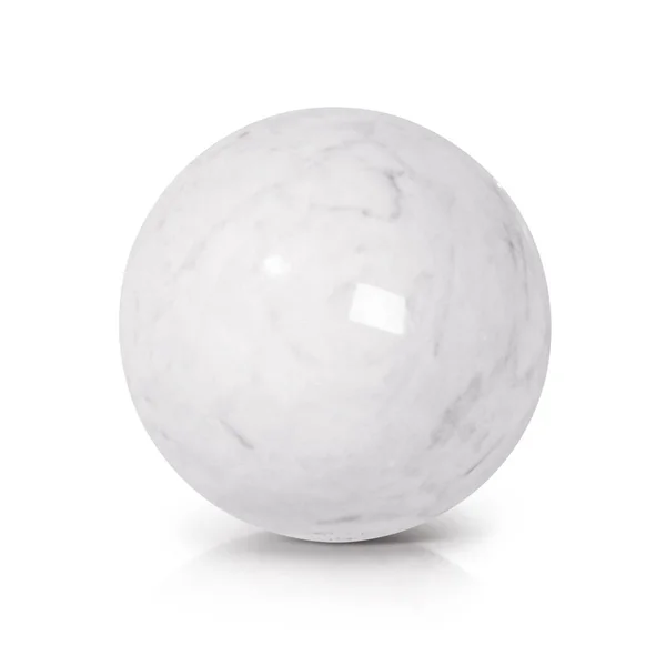白色大理石球 3d 图 — 图库照片