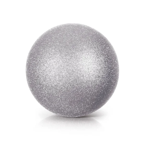 Silver Glitter bola ilustração 3D — Fotografia de Stock