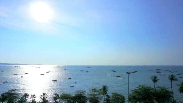Пляж Aerial Pattaya, Таиланд — стоковое видео