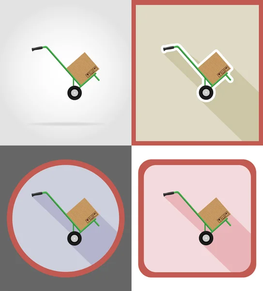 Delivery flat icons vector illustration — ストックベクタ