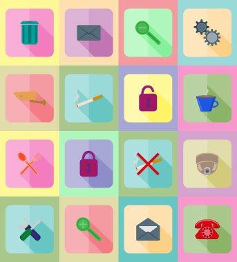 hizmet düz simgeler illüstrasyon vektör