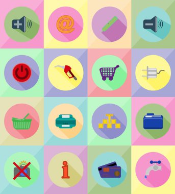 hizmet düz simgeler illüstrasyon vektör