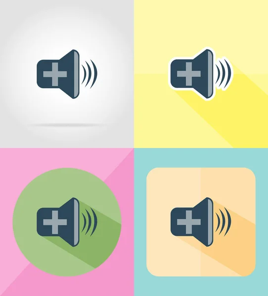 Sound flat icons vector illustration — Stock Vector