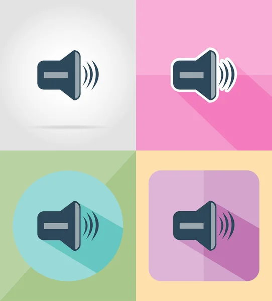 Sound flat icons vector illustration — Stock Vector