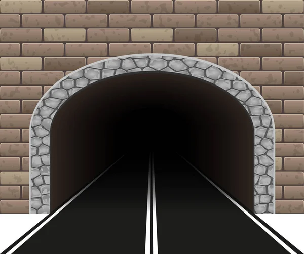 Személygépkocsi alagút vektoros illusztráció — Stock Vector