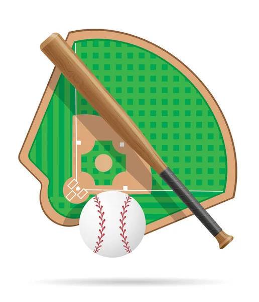 Illustration vectorielle de terrain de baseball — Image vectorielle