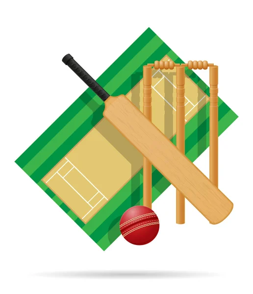 Playground para ilustração de vetor de críquete — Vetor de Stock