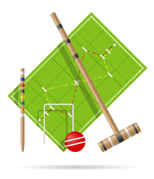 Playground for croquet vector illustration — Stock Vector