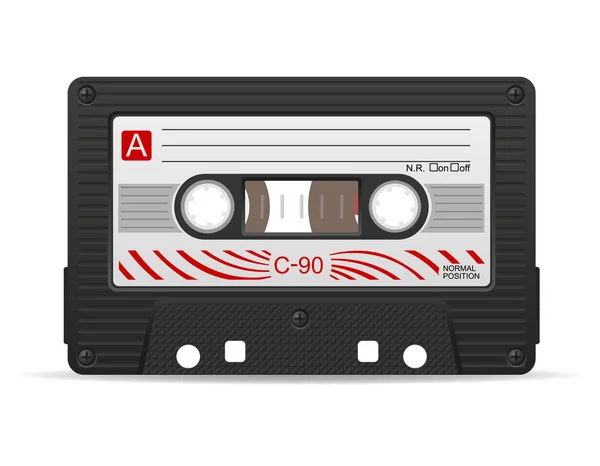 Ilustración vectorial de cassette de audio — Vector de stock